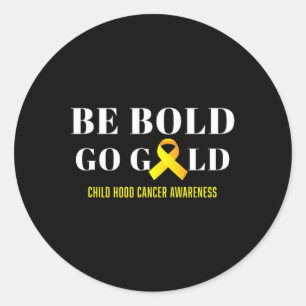 Adesivo Seja Dourado e frito Consciência do Cancer de infâ