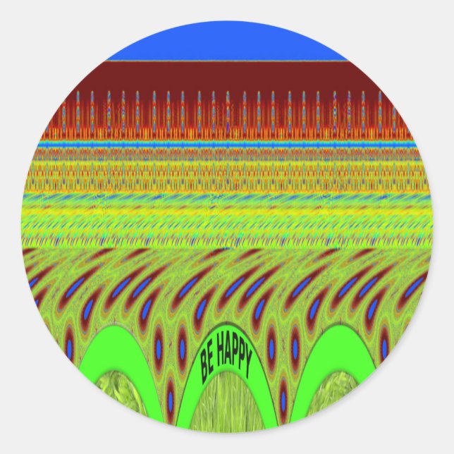 Adesivo Seja feliz Bolinhas Colorida Motif Gift (Frente)