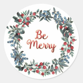 Adesivo Seja feliz! Morangos festivos de Natal