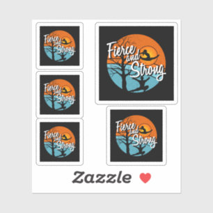 Adesivo Seja feroz, seja forte ginástica feminina