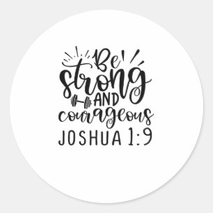 Adesivo Seja Forte E Corajosa Joshua 1 9