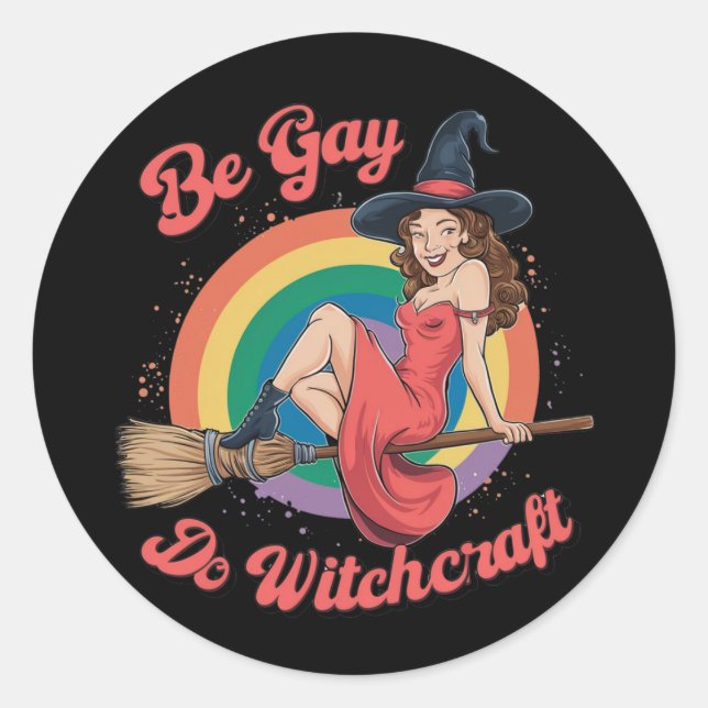 Adesivo Seja Gay Do Witchcraft Orgulho gay Witchcraft Hall (Frente)
