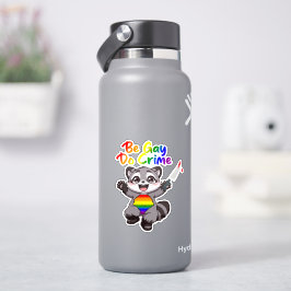 Adesivo Seja Gay Faça Crime Guaxinim Orgulho LGBTQ+