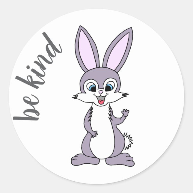 Adesivo "Seja gentil" Bunny Sticker (Frente)