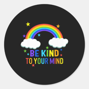 Adesivo Seja gentil com a sua mente, o guerreiro Rainbow M