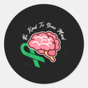 Adesivo Seja gentil com a sua mente Saúde mental para a co