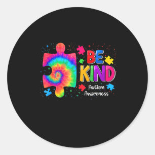 Adesivo Seja gentil com peças de Quebra-cabeça Tie Dye Awa