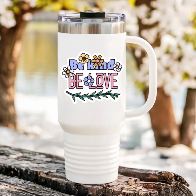 Adesivo Seja gentil em ser uma garrafa de Laptop | Autocol (Be Kind Be Love Affirmation Vinyl Sticker PiggyPrint Stickers.)
