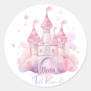 Adesivo Seja gentil no Palácio da Nuvem Rosa personalizáve
