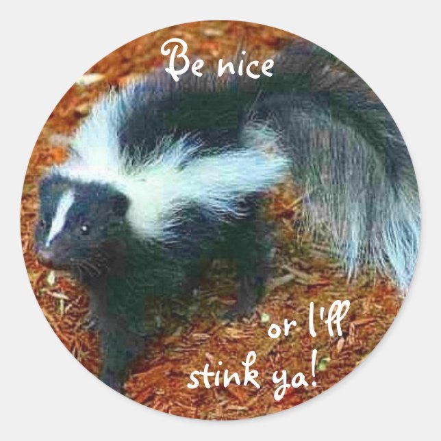 Adesivo Seja gentil ou eu te cheirarei! (Frente)