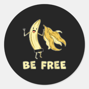Adesivo Seja grátis, Fruta Gráfica De Banana Livre Liberda