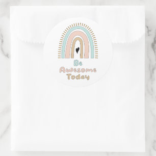 Adesivo Seja incrível hoje, motiva, arco-íris colorido