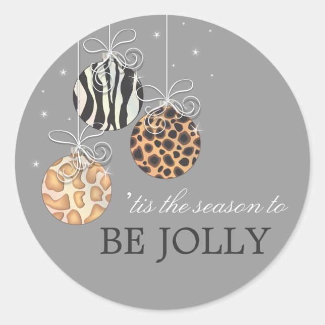 Adesivo Seja Jolly Enfeites de natal Holiday Sticker (Frente)