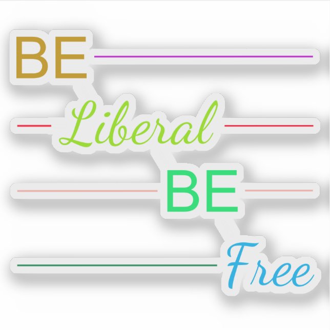 Adesivo Seja Liberal Seja Livre (Frente)