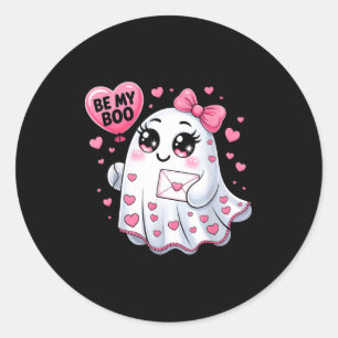 Adesivo Seja Meu Boo Dia dos Namorados Coração de Fantasma