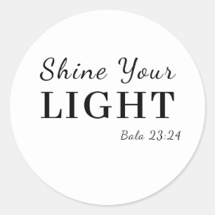 Adesivo Seja o Design de Versículo Bíblico Cristão Luz
