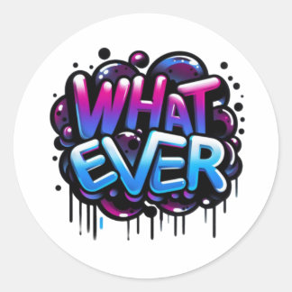 Adesivo Seja o que for – Estilo de Tag de Bolha de Grafite