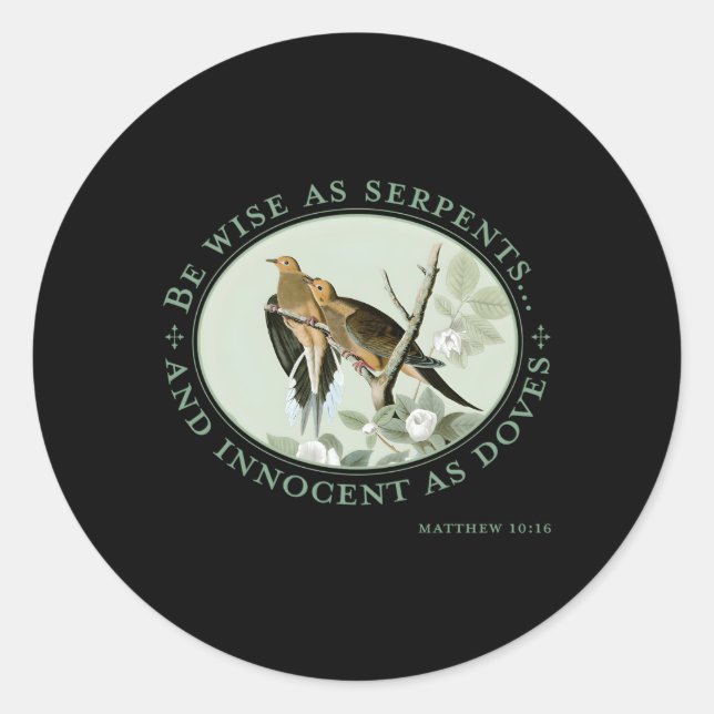 Adesivo Seja Sábio Como Serpentes E Inocente Como Doves Ma (Frente)