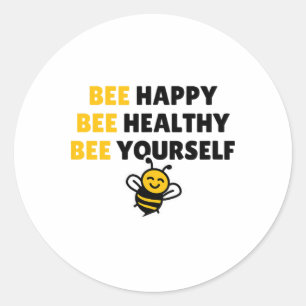 Adesivo Seja Saudável, Seja Feliz, Seja Você - Yoga Bee