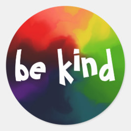 Adesivo Seja Típico Arco-Íris Nebula Arte Fluida