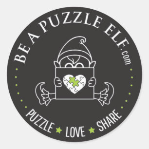 Adesivo Seja um Elfo de Puzzle – PUZZLE. AMOR. COMPARTILHE