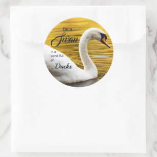 Adesivo Seja uma bela citação inspiradora do Swan