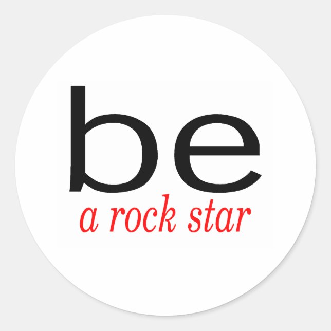 Adesivo Seja Uma Estrela De Rock (Frente)