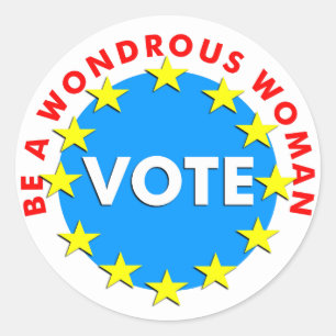 Adesivo Seja uma Mulher Maravilha VOTAÇÃO