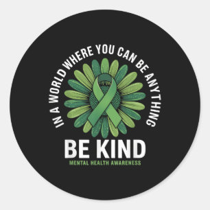 Adesivo Seja verde Fita Sunflower Mental Health Aware