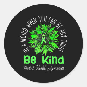 Adesivo Seja verde Fita Sunflower Mental Health Aware