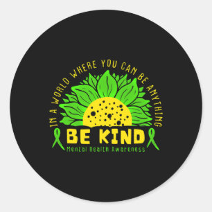 Adesivo Seja verde Fita Sunflower Mental Health Aware
