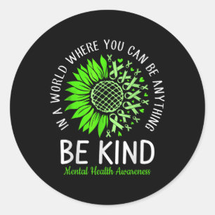 Adesivo Seja verde Fita Sunflower Mental Health Aware