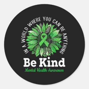 Adesivo Seja verde Fita Sunflower Mental Health Aware
