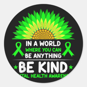 Adesivo Seja verde Fita Sunflower Mental Health Aware