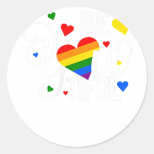 Adesivo SejaTÁTIL Orgulho gay Lésbica Coração Arco-Íris