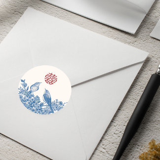 Adesivo Sela Envelope Casamento Chinês Mapgie Double Xi