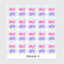 Selado com amor e ponta - vinil Sticker