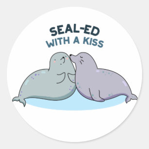 Adesivo Selado Com Um Beijo Engraçado Lion Seal Pun