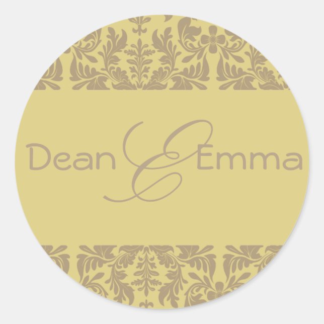 Adesivo Seladores de Envelope Presente com monograma (Frente)