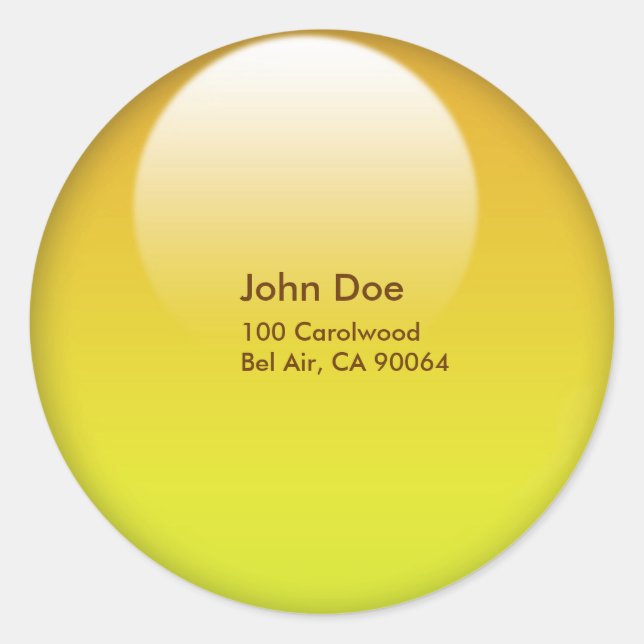 Adesivo Seladores de invólucros do botão ouro da gelatina (Frente)