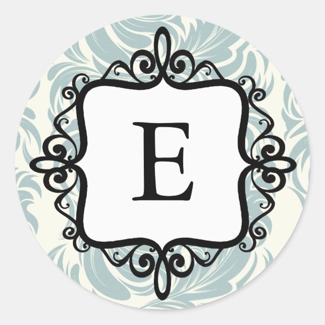 Adesivo Selagem de Envelope Clássico Monograma (Frente)