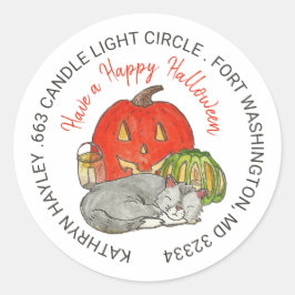 Adesivo Selagem de Envelope de Retorno Feliz de Halloween