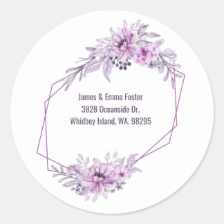 Adesivo Selagem de Envelope Floral de Aquarela