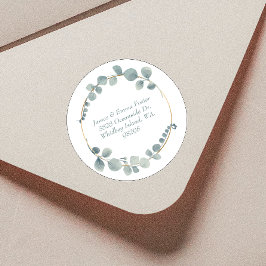 Adesivo Selagem de Envelope Floral de Aquarela