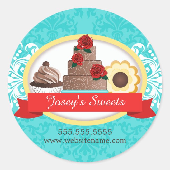 Adesivo Selagens de Caixas de Desserts Personalizados (Frente)