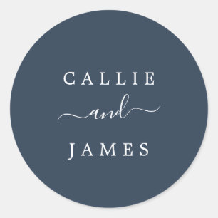 Adesivo Selagens de Envelopes Azuis de Casamento do Marinh