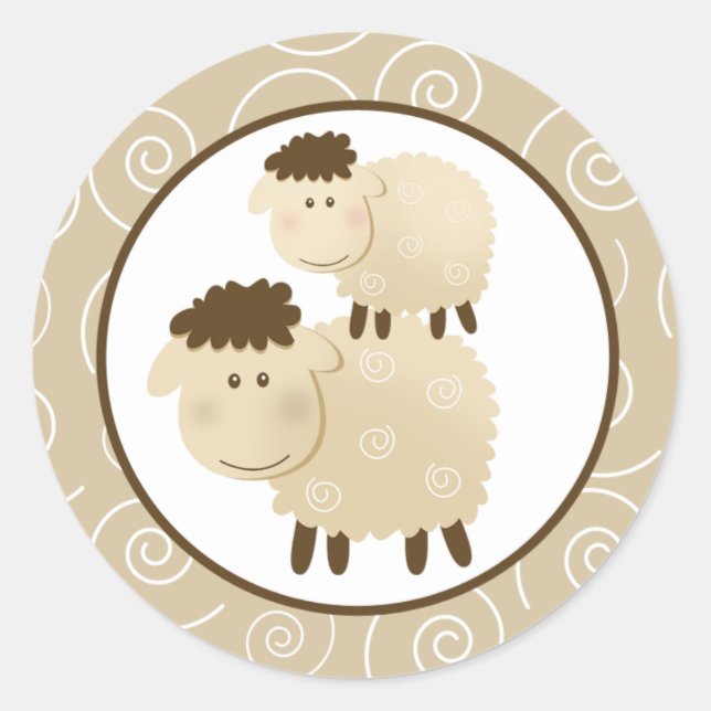 Adesivo Selagens de envelopes Baa Baa Neutrais/Toppers 20 (Frente)