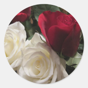Adesivo Selagens de envelopes brancos e Rosa vermelha Stic