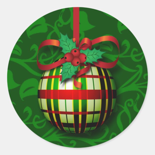 Adesivo Selagens de envelopes de cartão de Natal | Present (Frente)