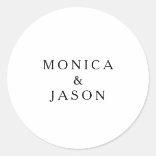 Adesivo Selagens de Envelopes de Casamento Minimalista Cl
